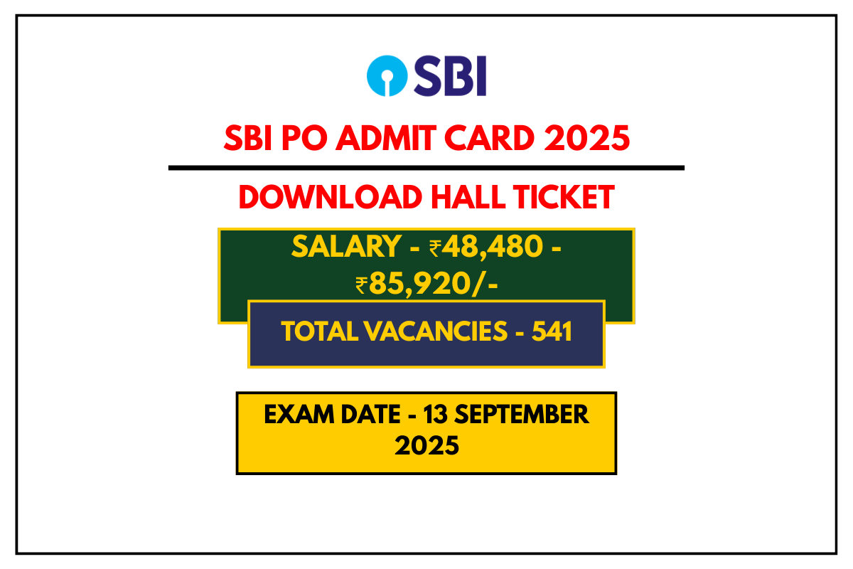 SBI PO Admit Card 2025 – Download Hall Ticket, Exam Dates & More