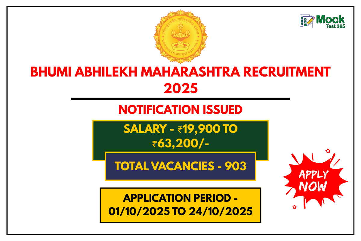 Bhumi Abhilekh Maharashtra Recruitment 2025 Apply Online for 903 Land Surveyor Posts