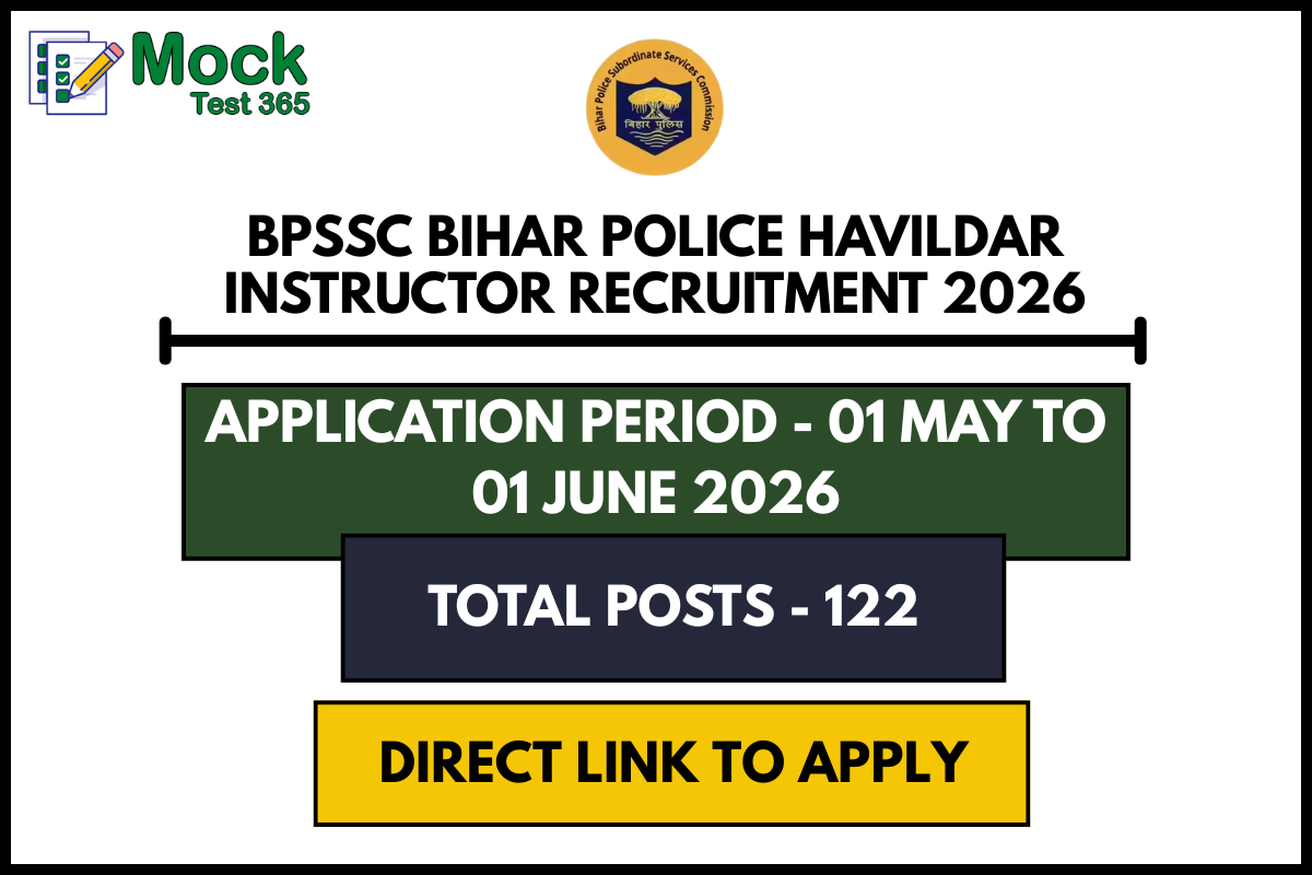 BPSSC Bihar Police Havildar Instructor Recruitment 2026