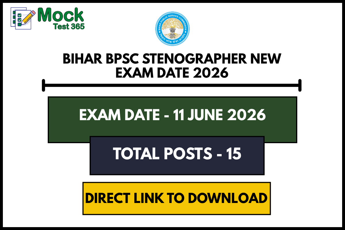 Bihar BPSC Stenographer New Exam Date 2026