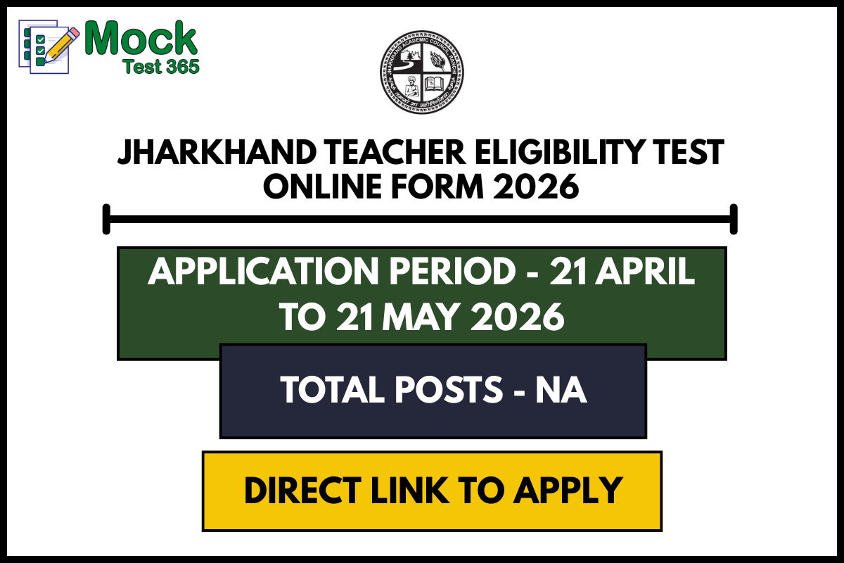 Jharkhand Teacher Eligibility Test Online Form 2026