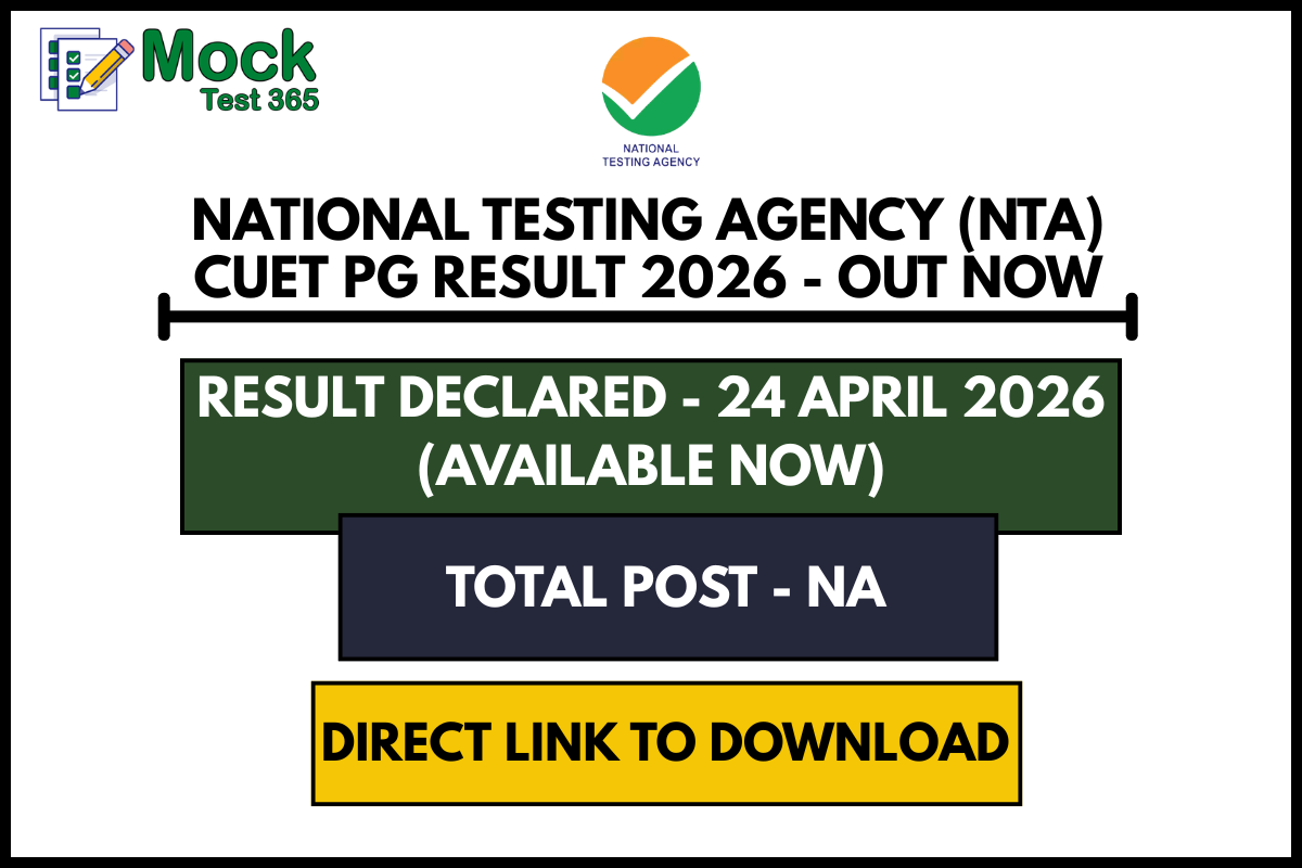 National Testing Agency (NTA) CUET PG Result 2026 - Out Now