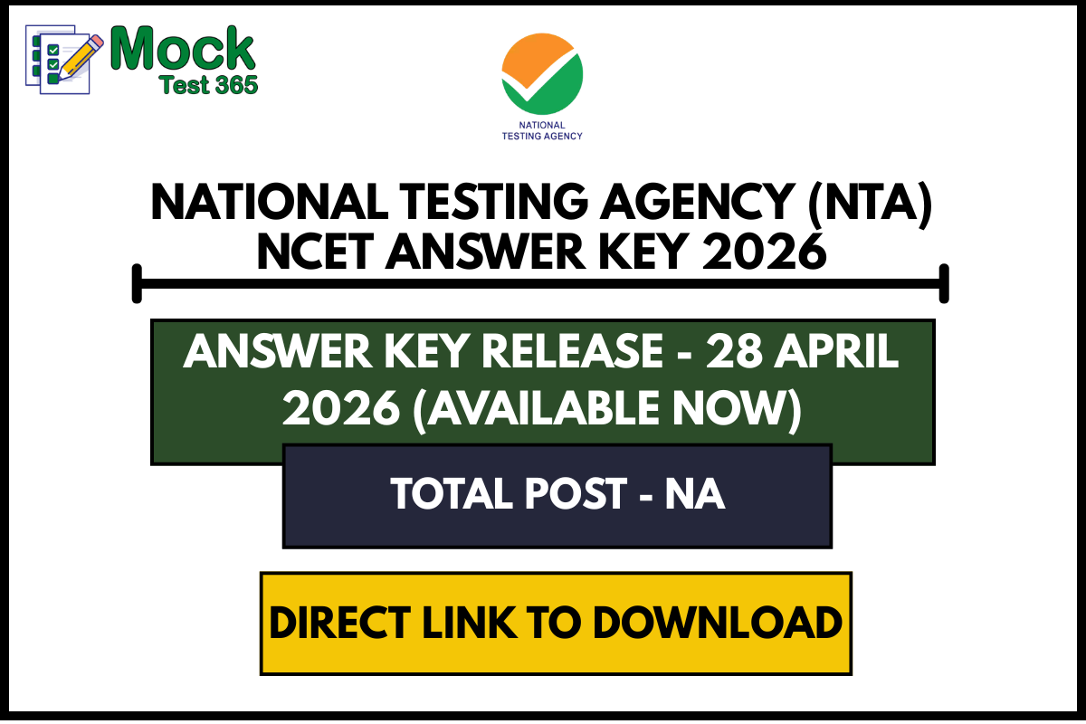 National Testing Agency (NTA) NCET Answer Key 2026