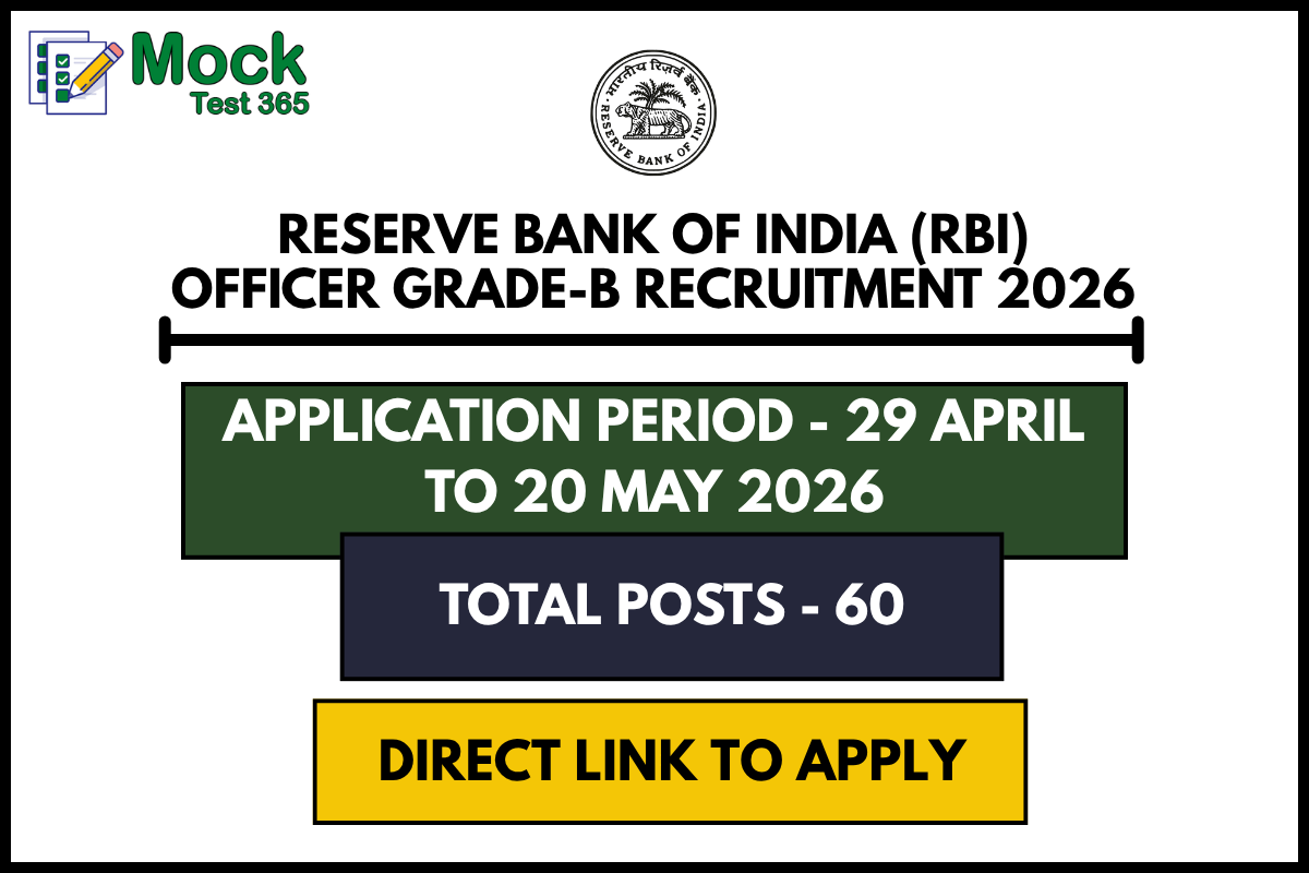 Reserve Bank of India (RBI) Officer Grade-B Recruitment 2026