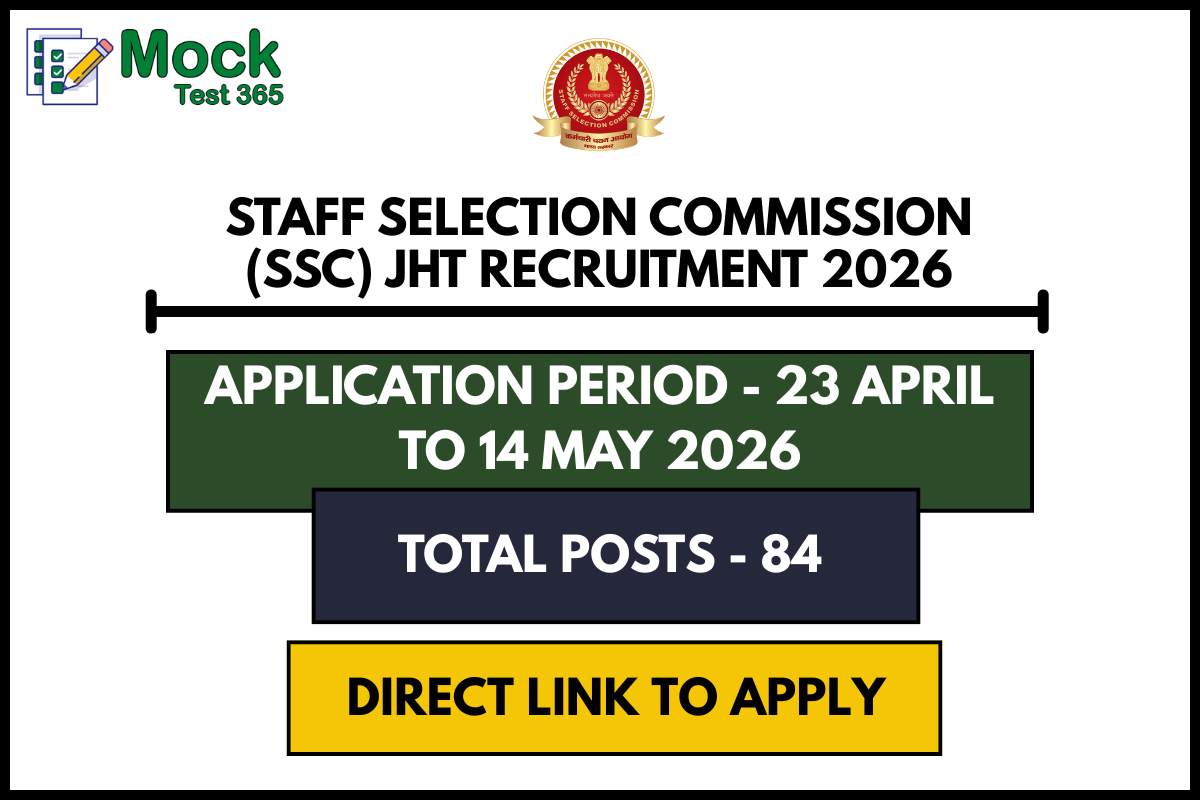 Staff Selection Commission (SSC) JHT Recruitment 2026