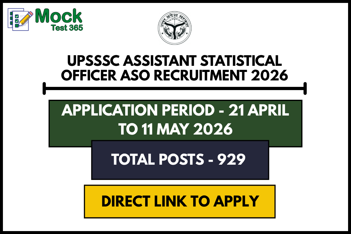 UPSSSC Assistant Statistical Officer ASO Recruitment 2026