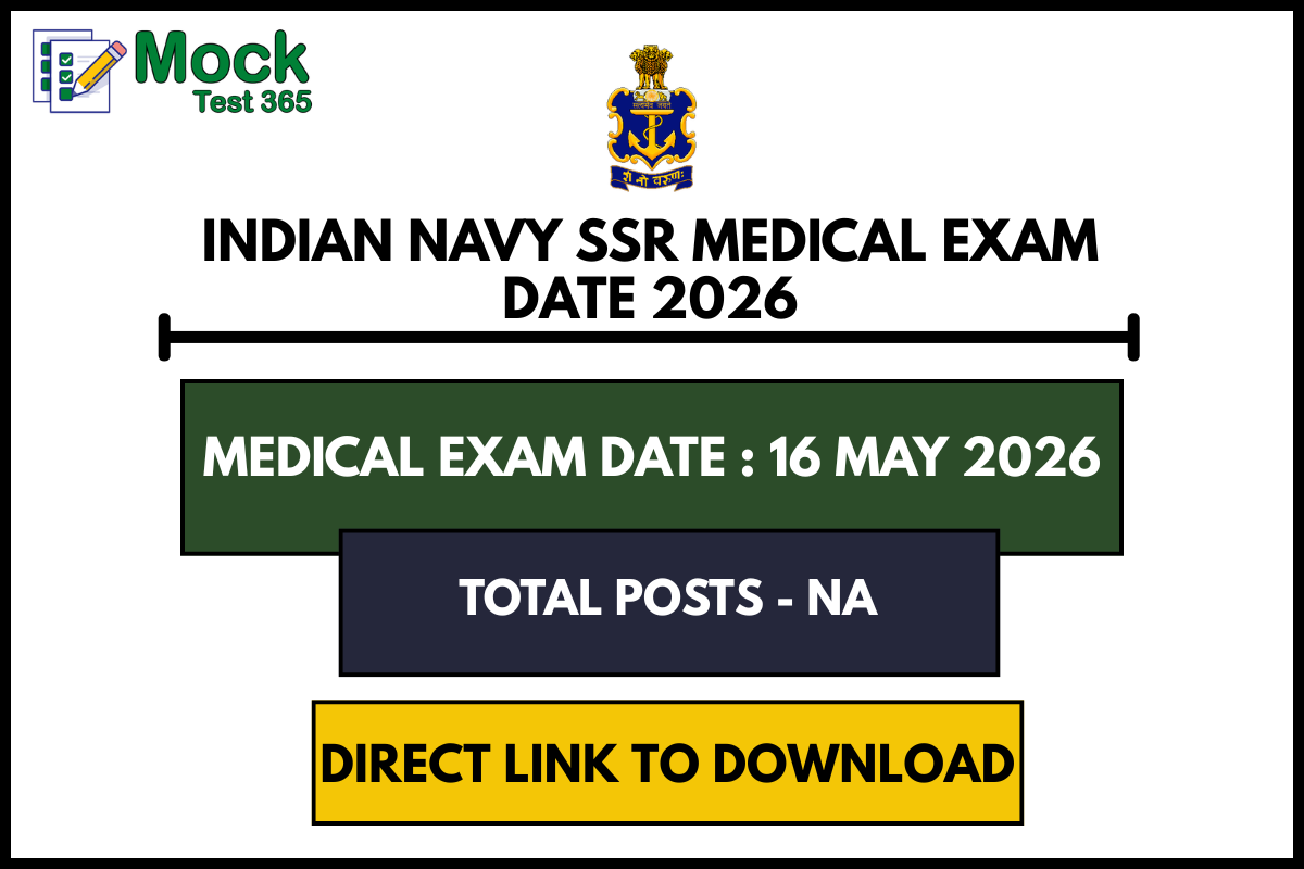 Indian Navy SSR Medical Exam Date 2026
